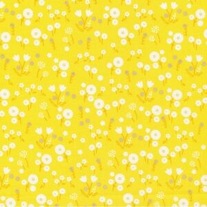 Cloud 9 Organic Cotton Stay Gold Marigold Pollen Yellow Fabric One Yard
